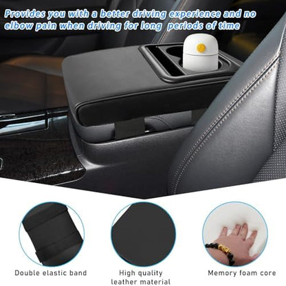 Car Center Console Armrest Pillow, Memory Foam Auto Armrest Box Cover - Image 3