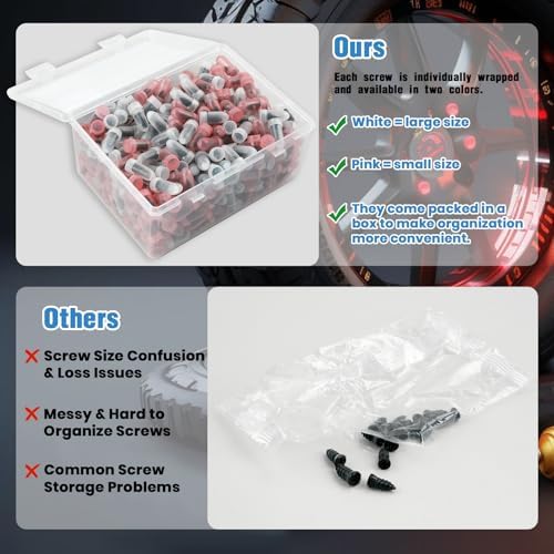 150 PCS Tire Repair Rubber Nail, 2 Size Vacuum Tire Plugs Kit - Image 6