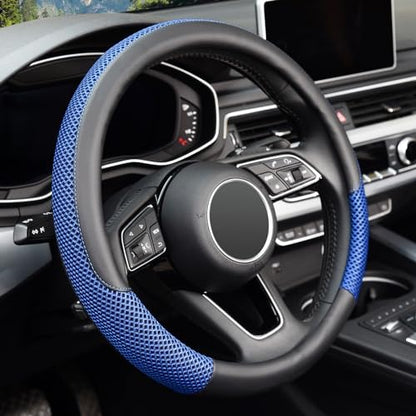 KAFEEK Steering Wheel Cover, Cooling Ice Silk Leather, 15 Inch by KAFEEK