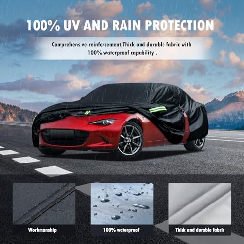 Car Cover Custom Fit for Mazda MX-5 Miata, Waterproof All Weather for - Image 4