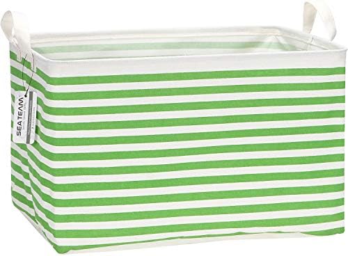 Sea Team Large Rectangle Open-Top Canvas Storage Basket by SeaTeam