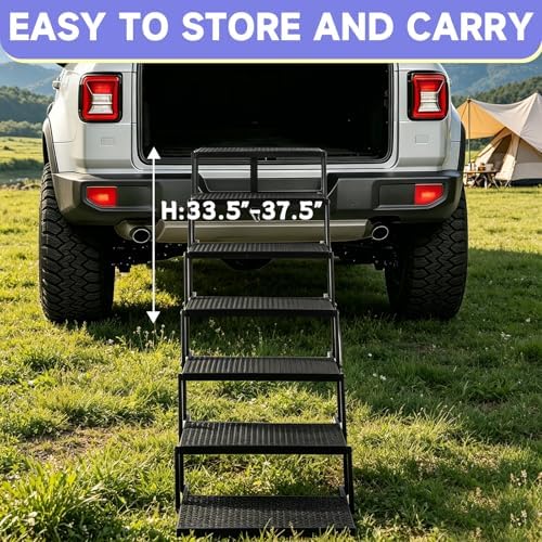 Dog Steps for Car and Truck, 37.5" H Foldable Dog Stairs for Large Dogs - Image 3