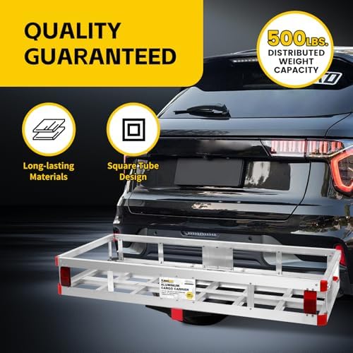 MaxxHaul Aluminum Hitch Mount Cargo Carrier - 500 lb Capacity Basket - Image 6