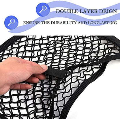 2 Pack Small Cargo Net Pocket Storage Mesh Net Elastic Automotive Cargo Nets - Image 6