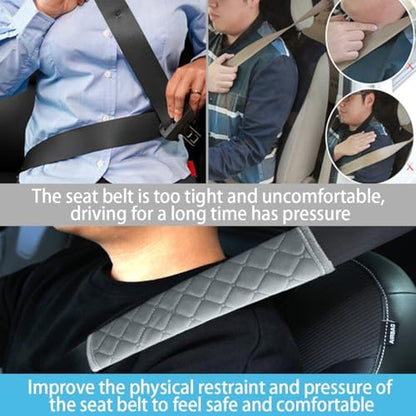 JOYCOURT 2PCS Universal Car Seatbelt Pad Cover, Long Crystal Velvet Shoulder - Image 4