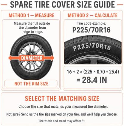 Spare Tire Cover, 32-33 Inch Tire Diameter - Image 2