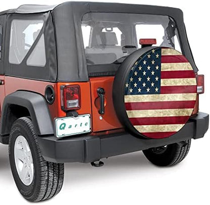 Retro American Flag Spare Tire Cover Fit - Image 4