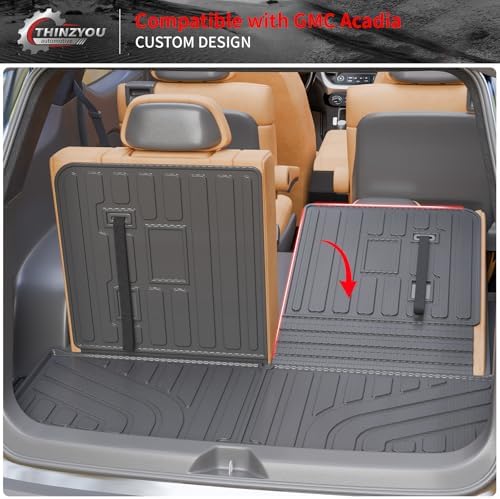 Trunk Mat with Backrest Mat for 2017-2023 GMC Acadia 6&7 Seats - Image 6