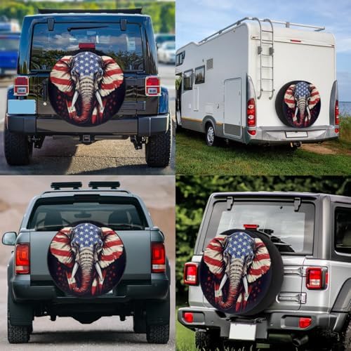 Spare Tire Cover for RV Trailer, American Elephant Tire Covers Universal Fit - Image 7