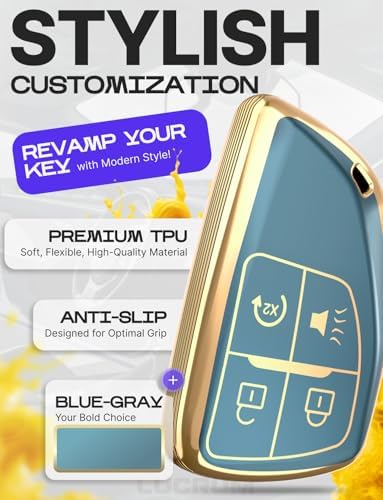 Lucrum Compatible with Chevy, Buick Key Fob Cover & Keychain - Image 3