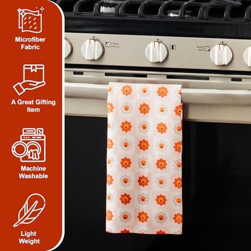 Wildflowers Microfiber Kitchen Towels | Waffle Fabric Tea Towel| Super Absorbent - Image 4