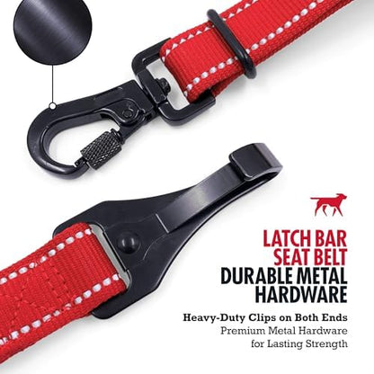 Tuff Pupper Dog Car Safety Belt | Adjustable 16–26" Latch Hook Seatbelt - Image 7