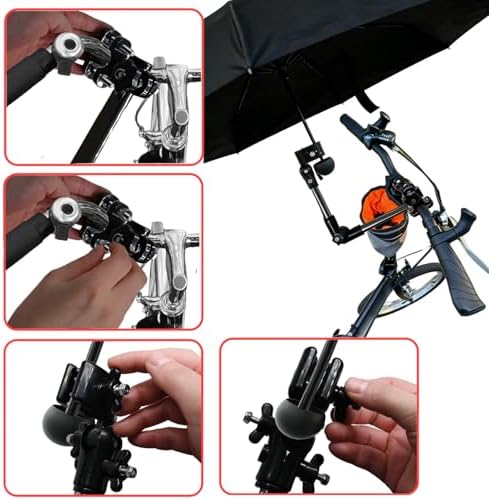 Umbrella Mount Holder with umbrella, Universal 180° Adjustable Umbrella Holder - Image 5
