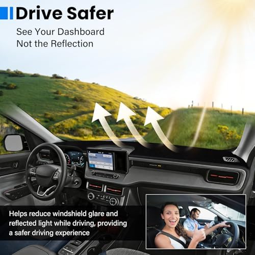 Dash Cover Mat Compatible with Ford Maverick 2022-2025 Car Interior Dashboard - Image 4