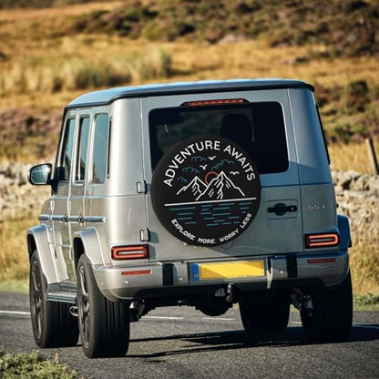 Adventure Awaits Spare Tire Cover Wheel Protectors Weatherproof Universal Wheel - Image 7