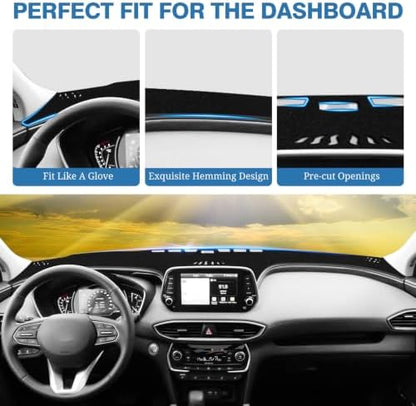 FIILINES Dash Cover for 2019 2020 2021 2022 2023 Hyundai Santa Fe, Dashboard - Image 4
