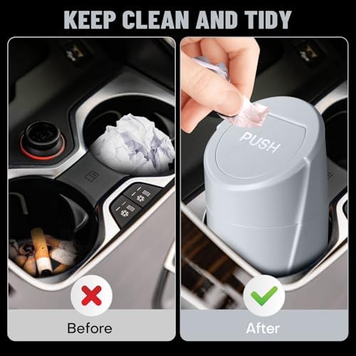 Car Trash Can Bin with Lid - Image 2