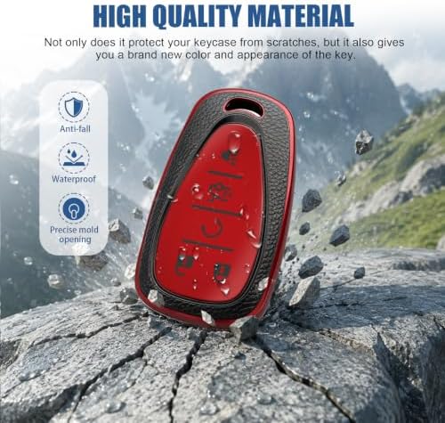 for Chevy Key Fob Cover, 5 Buttons TPU Leather Texture Key Cover - Image 3