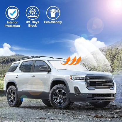 Windshield Sun Shade for 2017-2023 GMC Acadia Accessories - Image 5