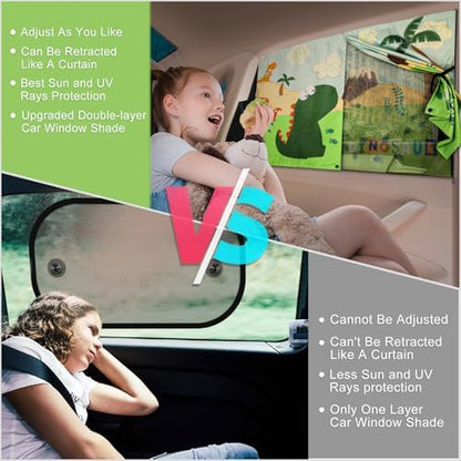 Car Window Shades with Cute Patterns, Auto Sunshades Sunglare/UV Blocker - Image 7