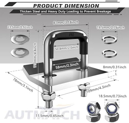 AUTMATCH Hitch Tightener Anti-Rattle Clamp - Image 4