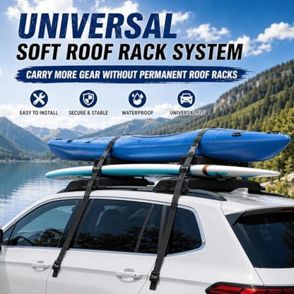 Universal Soft Roof Rack Pads for Toyota 4Runner Platinum AWD 2018-Present - Image 4