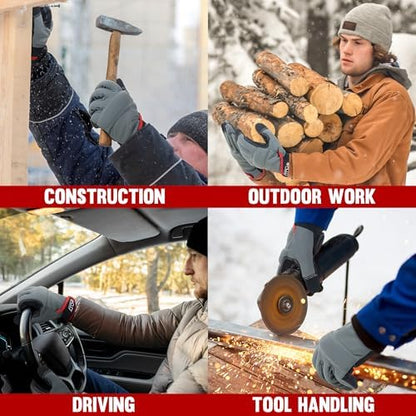HANDLANDY Work Gloves for Men & Women, Utility Mechanic Working Gloves Touch - Image 6