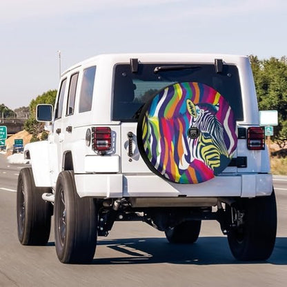 Zebra Rainbow Spare Tire Cover - Image 2