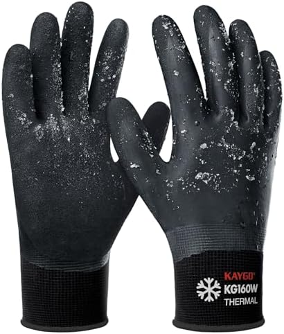 KAYGO Winter Work Gloves, Non-Slip Thermal Latex Coated by KAYGO