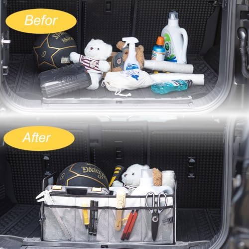 JiatuA Car Trunk Organizer, Collapsible Car Organizers and Storage Grey - Image 6