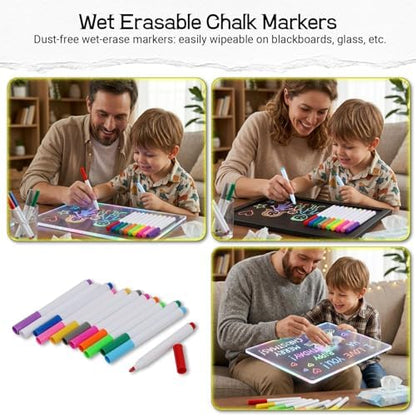24 PCS Pink Liquid Chalk Markers, Fine Tip Neon Erasable Pens - Image 5