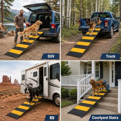 Dog Ramp for Car 71" X 17.6" Extra Long Folding Pet Ramp for Large Dogs up to - Image 7
