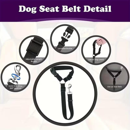 Pet Dog Cat Seat Belts Adjustable Safety Leads Vehicle Seatbelt Harness Car - Image 4