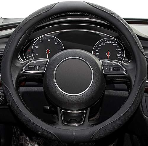14inch Steering Wheel Cover, -Black Microfiber Leather Breathable, Anti Slip - Image 3