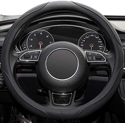 14inch Steering Wheel Cover, -Black Microfiber Leather Breathable, Anti Slip - Image 3