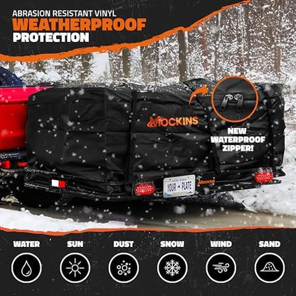 Mockins 72"x36"x6" XXL Folding Trailer Hitch Cargo Carrier w/ 500 Lbs. Cap - Image 6