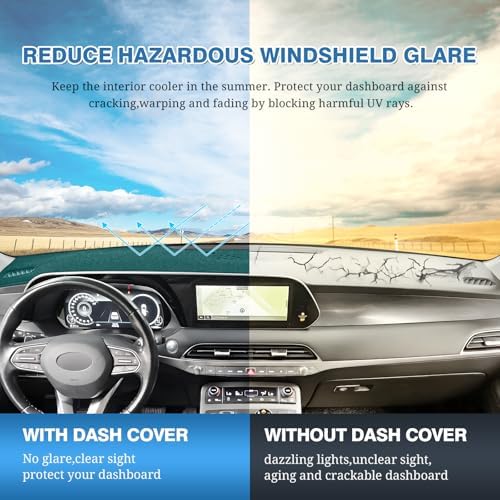 FIILINES Dash Cover for 2020-2025 Hyundai Palisade, Dashboard Mat Exact Fit for - Image 6