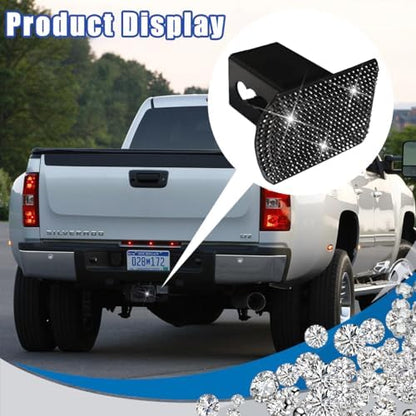 Bling Trailer Hitch Cover, Crystal Rhinestone Vehicle Tube Plug Towing Hitch - Image 5