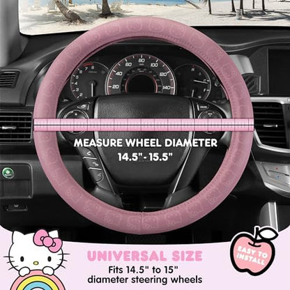 Sanrio Hello Kitty Pink Car Steering Wheel Cover, Universal Fit Cute Car - Image 4