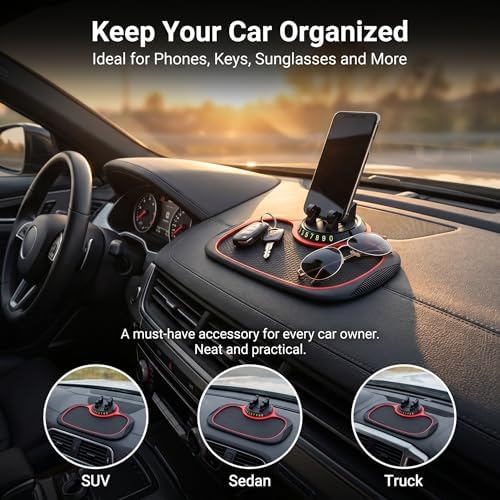 Multifunction Car Anti-Slip Mat, Large Sticky Pad & Rotatable Phone Holder & - Image 6