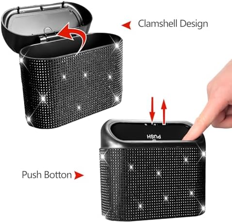 NBTEPEM Bling Car Trash Can - Image 4