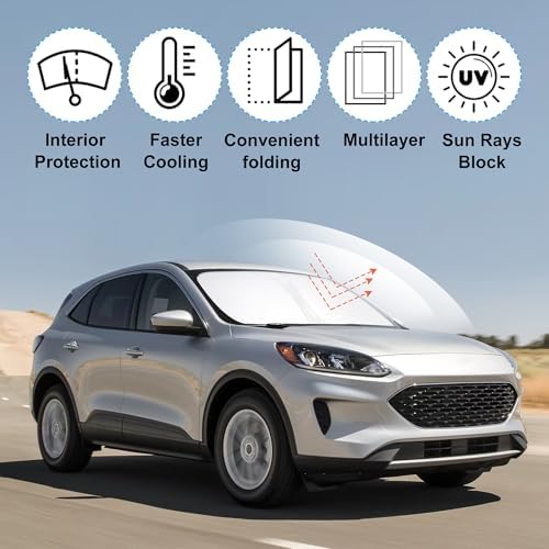 Windshield Sun Shade for 2020-2025 2026 Ford Escape Accessories - Image 2