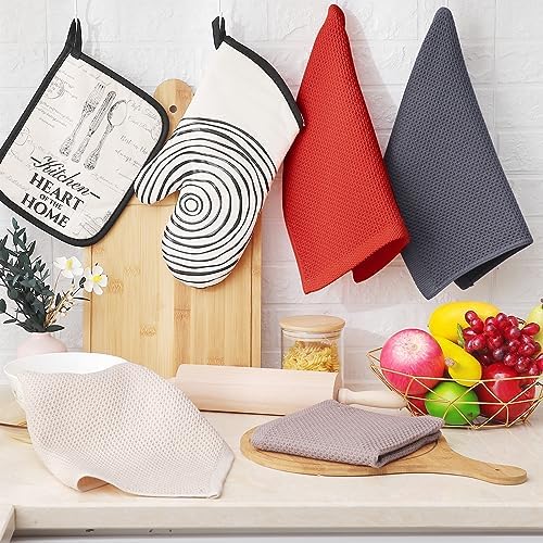 Homaxy 100% Cotton Waffle Weave Kitchen Dish Cloths 12-Pack - Image 6