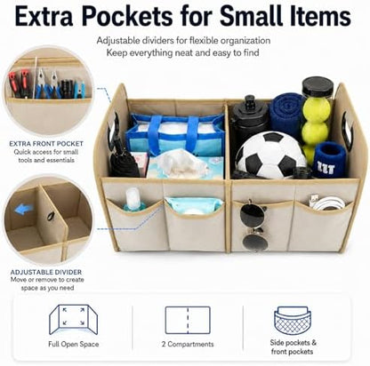 PAT SAM'S Car Trunk Organizer for SUV, Collapsible Storage Box - Image 6
