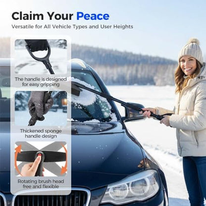 3 in 1 Car Snow Brush, Ice Scraper, Telescoping Snow Shovel - Image 7