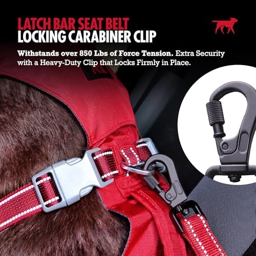 Tuff Pupper Dog Car Safety Belt | Adjustable 16–26" Latch Hook Seatbelt - Image 3
