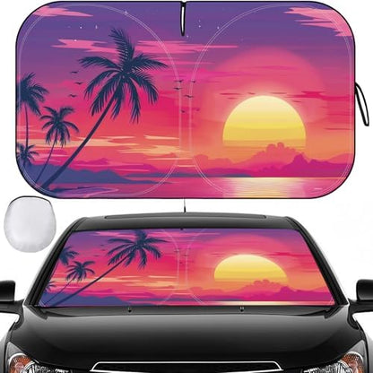 Car Windshield Sun Shade Reflective UV Foldable Front Sunshade by Tavaleu