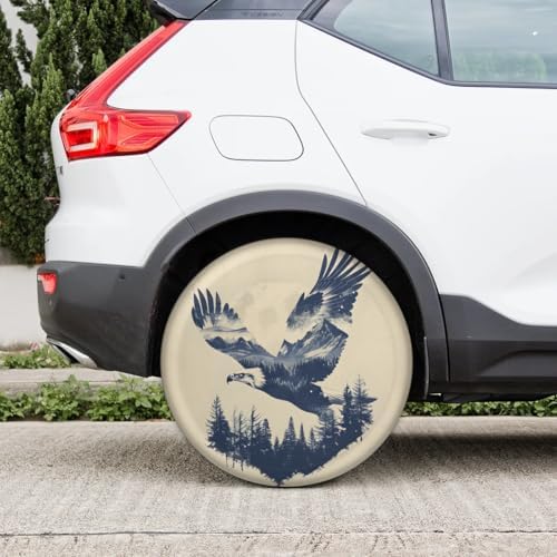 Spare Tire Cover for RV Trailer, Eagle Silhouette Tire Covers Universal Fit for - Image 6