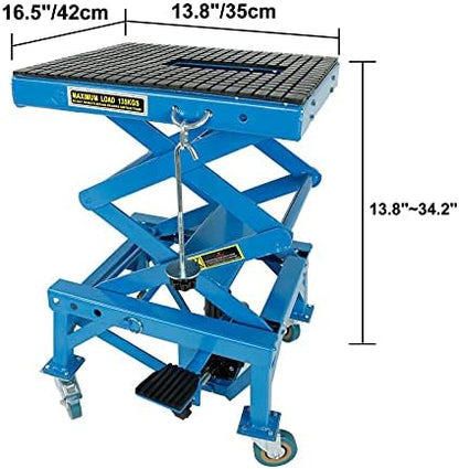 350lbs Heavy Duty Hydraulic Motorcycle Scissor Jack Lift - Image 3