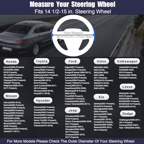 Steering Wheel Cover 14.5"-15", Non-Folding Packaging, Heavy-Duty - Image 5